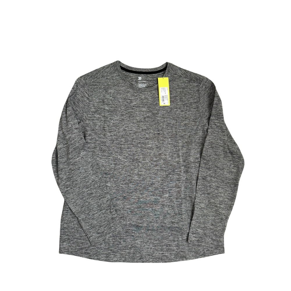 All In Motion Mens XL Gray Space Dye Long Sleeve Soft Stretch T-Shirt UPF  NEW